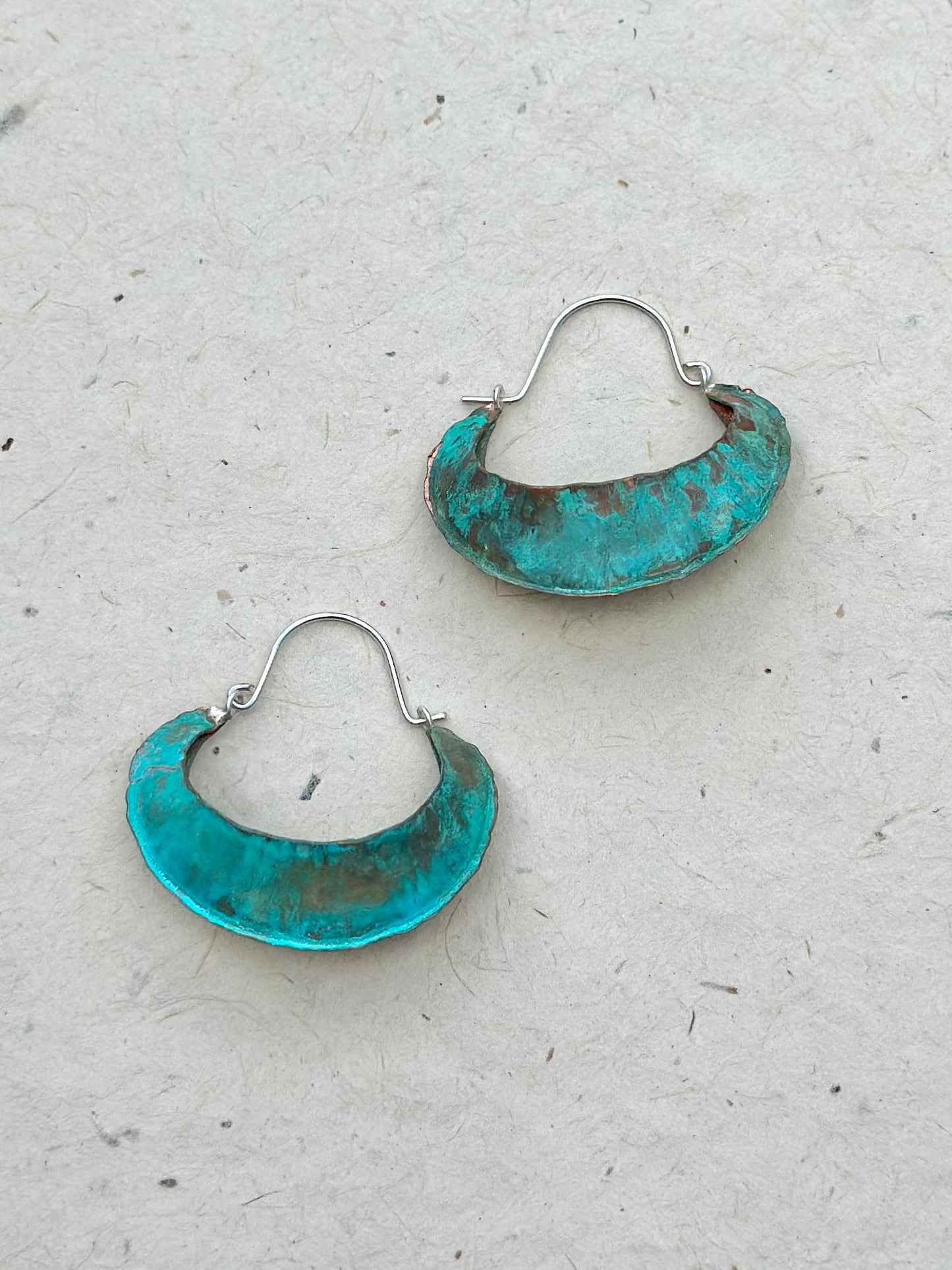 Crescent Copper Earrings