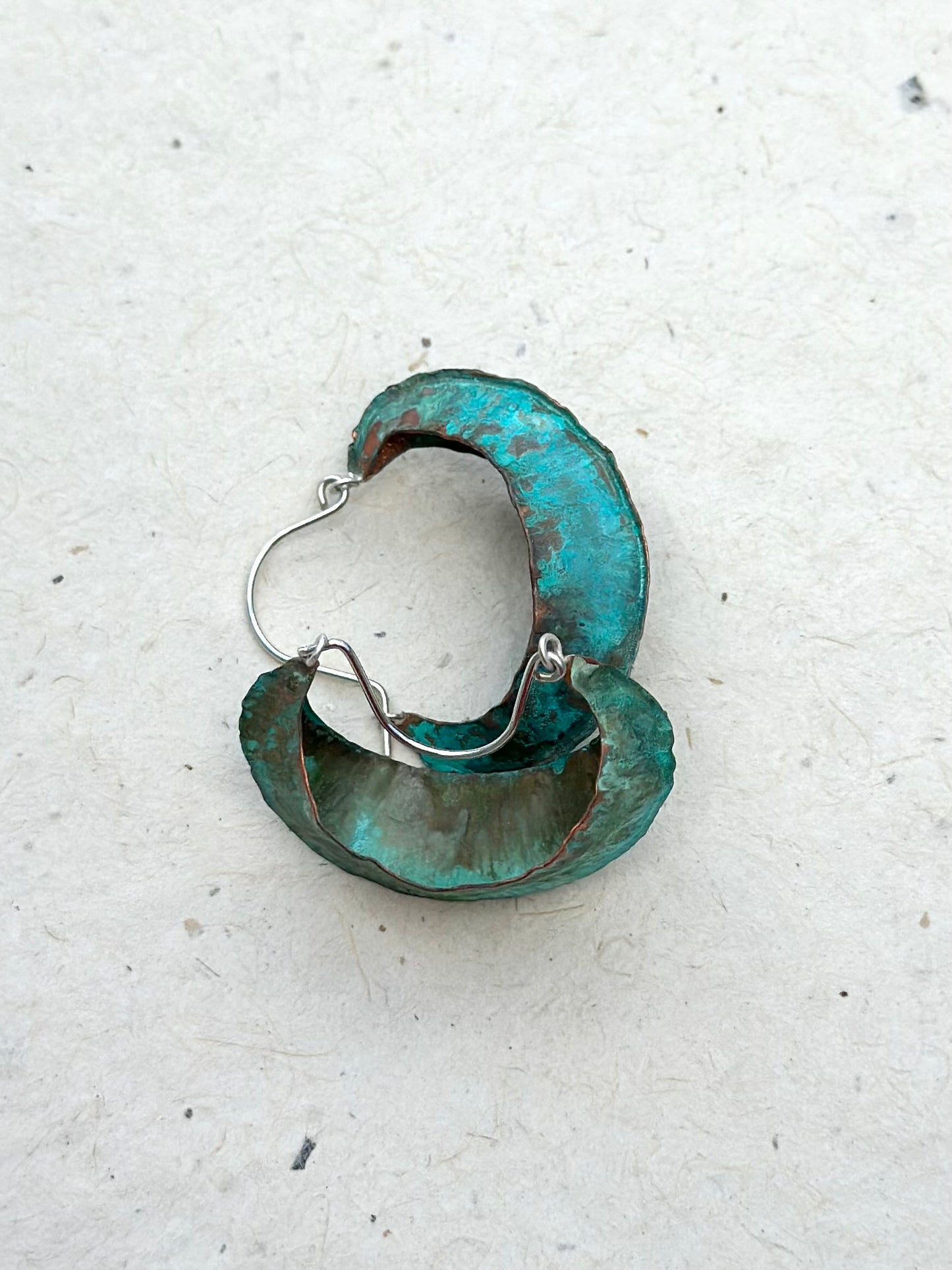 Crescent Copper Earrings