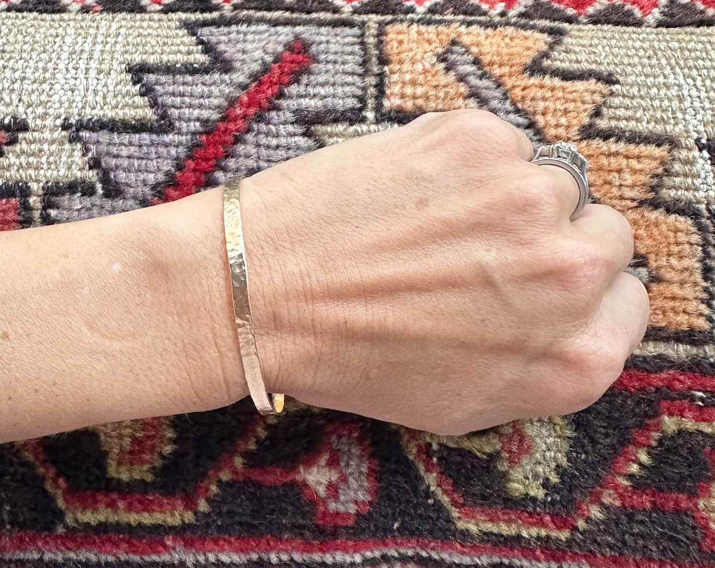 Simple Hammered Cuff (flat)