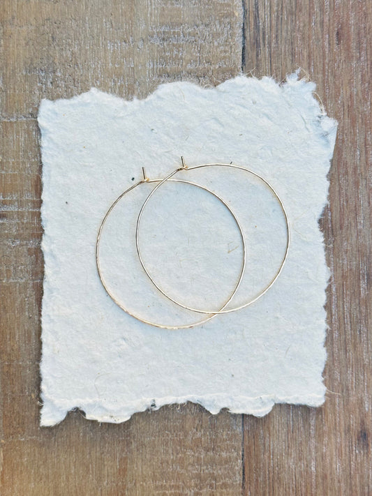 Simple Hammered Hoops