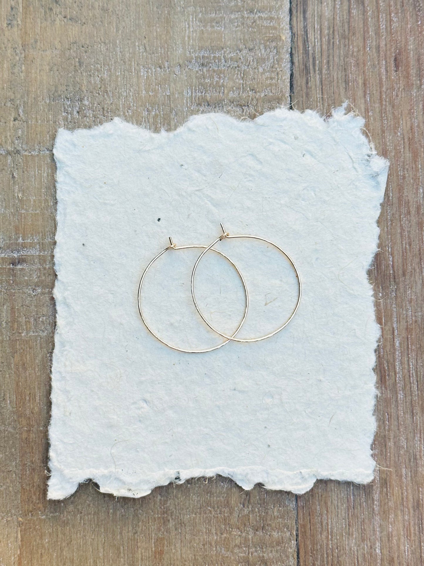 Simple Hammered Hoops