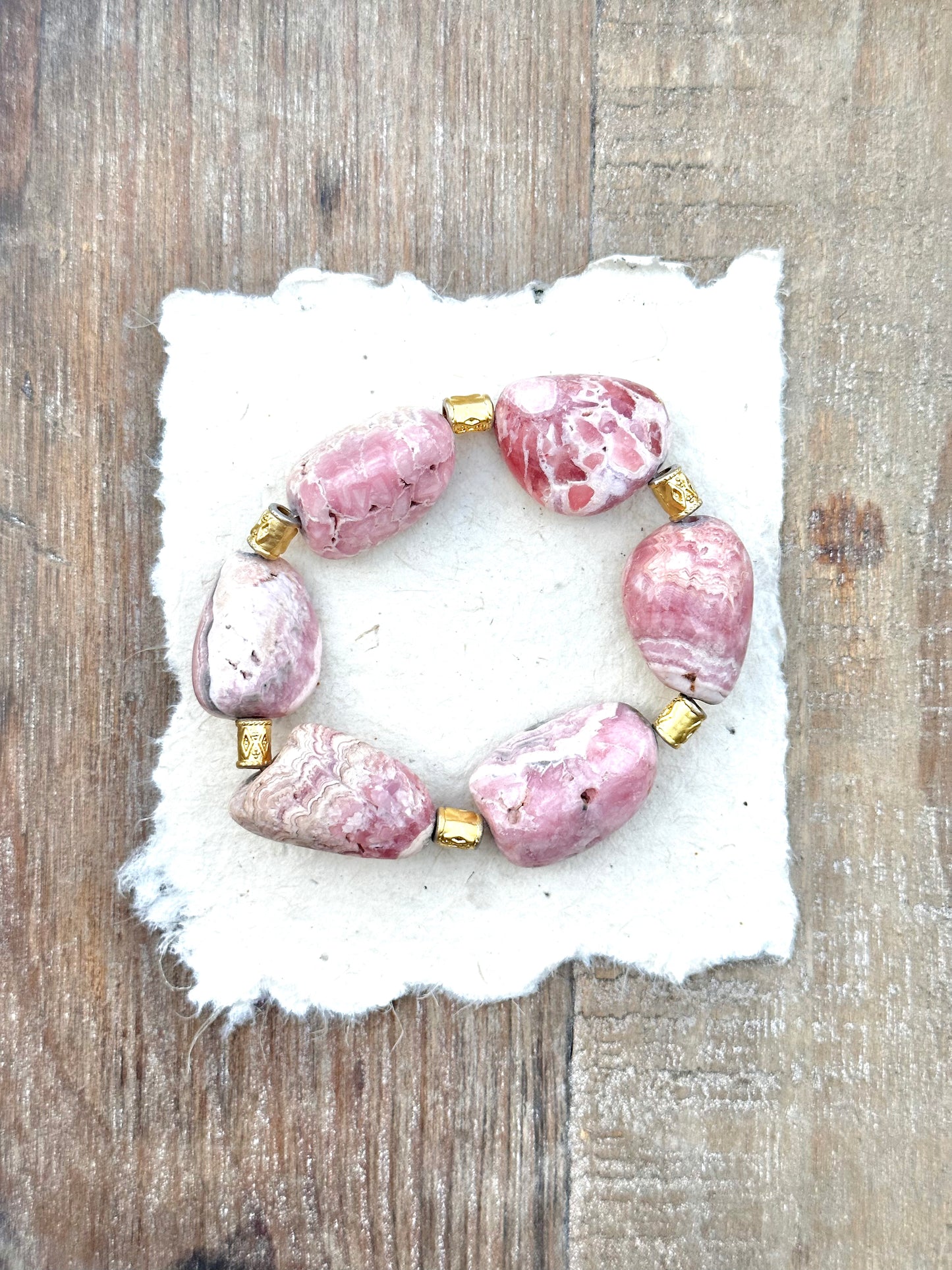 Chunky Rhodochrosite Bracelet