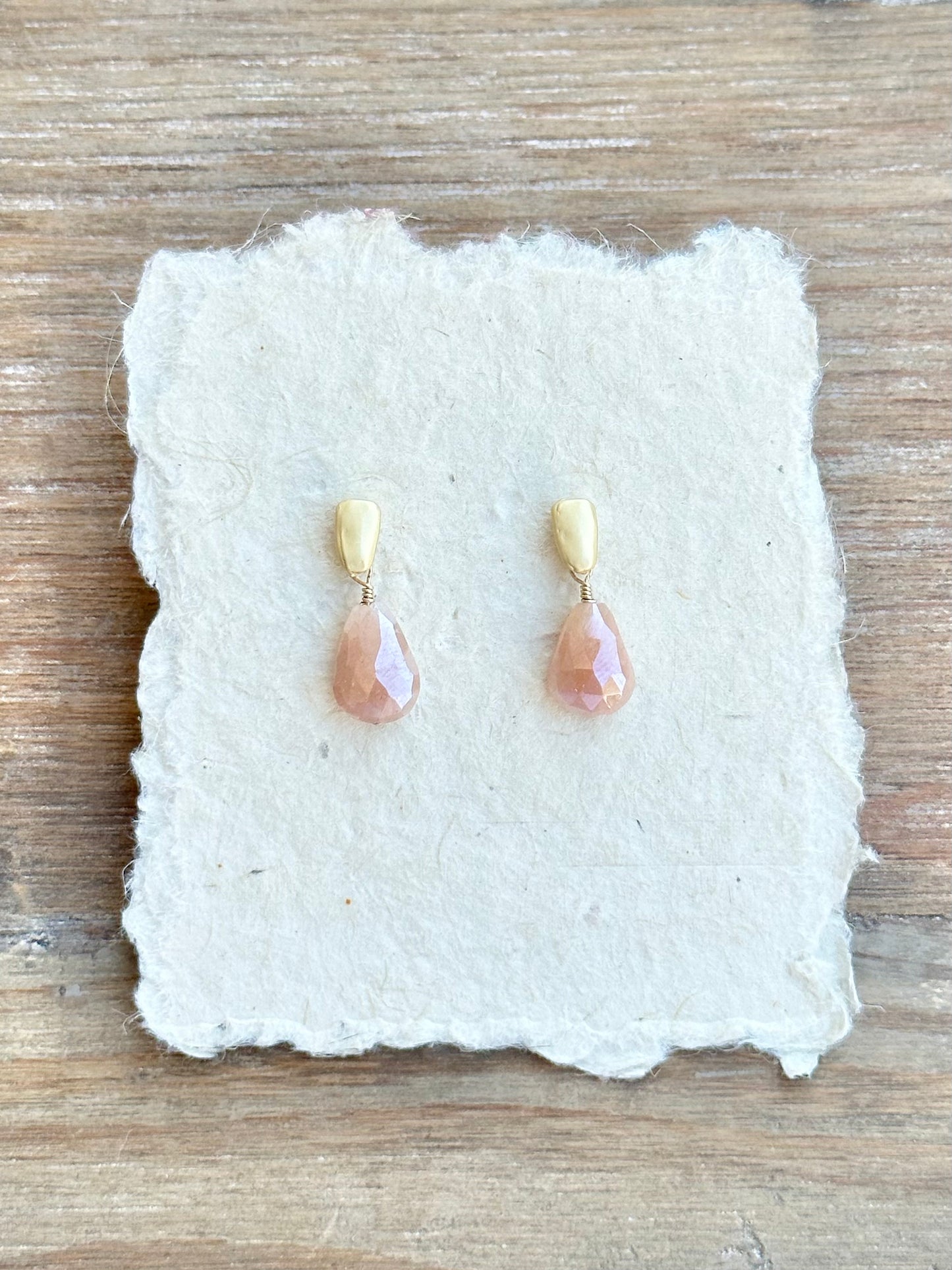 Peach Moonstone Drops