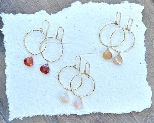 Carnelian Gemstone Drops