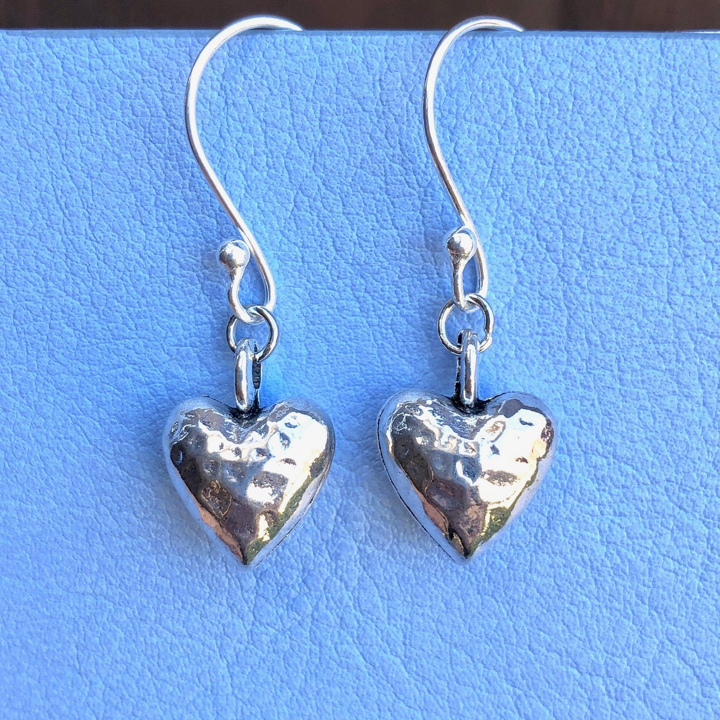 Sterling Silver Hammered Hearts