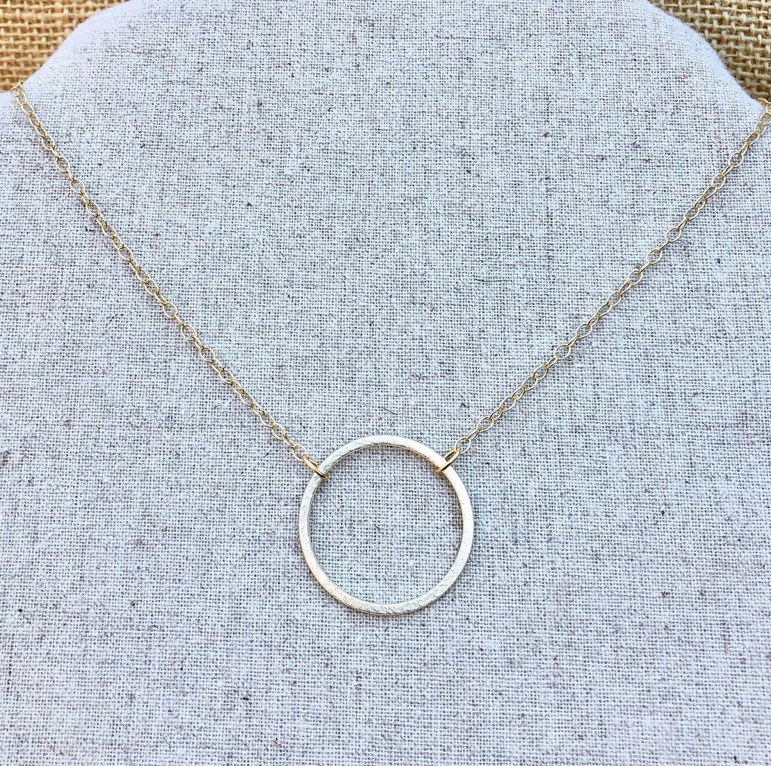 Simple Gold Circle Necklace