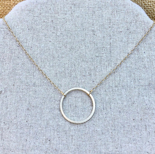 Simple Gold Circle Necklace